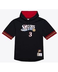 Mitchell & Ness - Allen Iverson Philadelphia 76Ers Mesh Name & Number Short Sleeve Hoodie - Lyst
