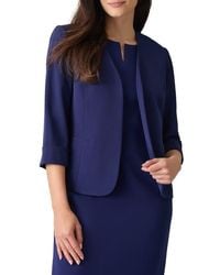 Kasper - Cardigan-Style Stretch Crepe Blazer - Lyst
