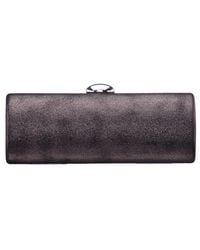 Nina - Xandra Metallic Faux Leather Frame Clutch - Lyst