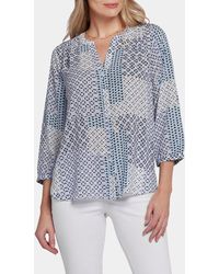 NYDJ - High/low Crepe Blouse - Lyst