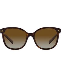 Prada - 53mm Gradient Polarized Square Sunglasses - Lyst