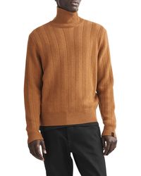 Rag & Bone - Durham Herringbone Cashmere Turtleneck Sweater - Lyst