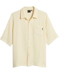 Daily Paper - Enzi Solid Short Sleeve Cotton Seersucker Button-up Shirt - Lyst