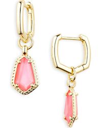 Kendra Scott - Alexandria Geometric Drop Huggie Hoop Earrings - Lyst