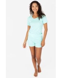 Leveret - Short Cotton Solid Pajama Set - Lyst