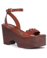 PAIGE - Romy Ankle Strap Platform Sandal - Lyst