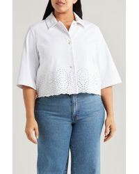 Lyssé - Gem Eyelet Detail Denim Jacket - Lyst