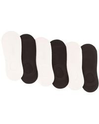 Felina - Assorted 6-Pack Super No-Show Socks - Lyst