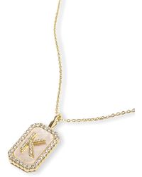 Melinda Maria - Love Letters Double Sided Mother-of-pearl Initial Pendant Necklace - Lyst
