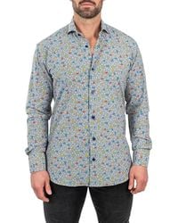 Maceoo - Einstein Stretch Tetris Button-Up Shirt - Lyst