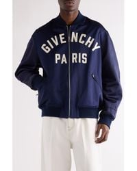 Givenchy - Cotton Satin Zipped Blouson - Lyst