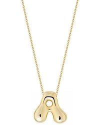 Jane Basch - Puffed Initial Pendant Necklace - Lyst