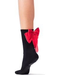 Arebesk - Anna Bow No-Slip Grip Crew Socks - Lyst