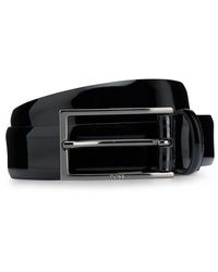 BOSS - Carmello Patent Leather Belt - Lyst