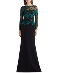Tadashi Shoji - Floral Lace Embroidery Long Sleeve Gown - Lyst