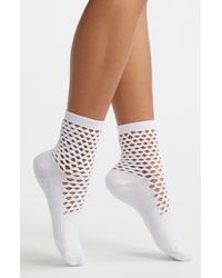 Stems - Mesh Grippy Crew Socks - Lyst