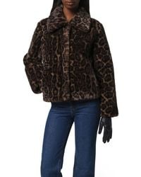 Apparis - Elis Leopard Pattern Pluche Faux Fur Coat - Lyst