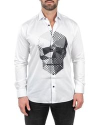 Maceoo - Fibonacci Skullpoints Contemporary Fit Button-Up Shirt - Lyst