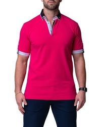 Maceoo - Mozartsolidskull Fuchsia Piqué Button-Down Polo - Lyst