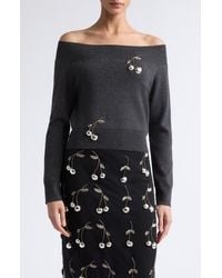 Monse - Cherry Off The Shoulder Merino Wool Sweater - Lyst
