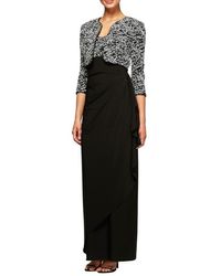 Alex Evenings - Empire Waist Gown With Bolero Jacket - Lyst