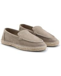 Mango - Jute Leather Loafer - Lyst