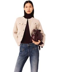 Maje - Short Boucle Tweed Jacket - Lyst