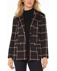 Liverpool Los Angeles - Plaid Notched Lapel Blazer - Lyst