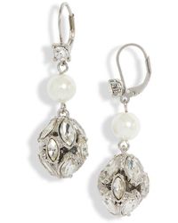 CRISTABELLE - Imitation Pearl Drop Earrings - Lyst