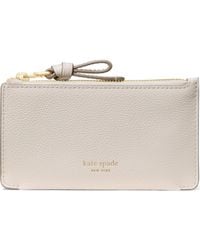 Kate Spade - Loop Pebbled Leather Card Case - Lyst