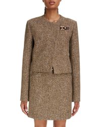 Chloé - Marcie Buckle Wool & Cotton Blend Tweed Jacket - Lyst