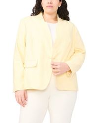 Halogen® - Inverted Lapel Linen Blend Blazer - Lyst