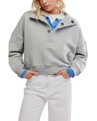 Free People - Timeless Cotton Blend Pullover - Lyst