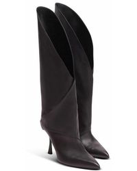 Balmain - Twist Heeled Leather Boots - Lyst