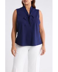 Kasper - Sleeveless Tie Front Top - Lyst