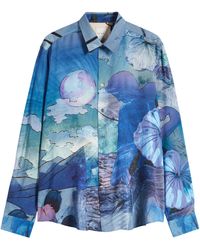 Paul Smith - Abstract Nature Print Button-up Shirt - Lyst
