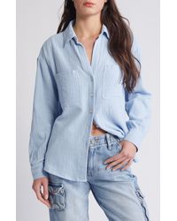 TOPSHOP - Casual Cotton Button-up Shirt - Lyst