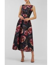 Kay Unger - Elsa Jacquard Fit & Flare Dress - Lyst