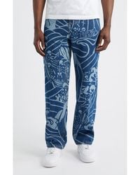 VERYRARE - High Tide Laser Print Straight Leg Jeans - Lyst