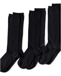 Lands' End - 3-Pack Everyday Basic Trouser Socks - Lyst