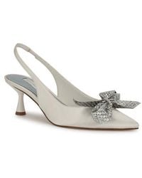 Nine West - Rills Slingback Pointed Toe Kitten Heel Pump - Lyst
