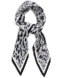 Echo - Pleated Spots On Spots Diamond Silk Scarf - Lyst