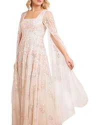 Needle & Thread - Versailles Ditsy Cape Sleeve Ankle Gown - Lyst