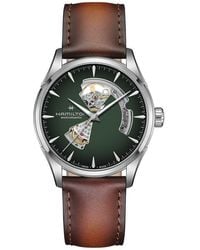 Hamilton - Jazzmaster Open Heart Automatic Leather Strap Watch, 42Mm - Lyst