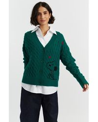 Chinti & Parker - Wool Cashmere Snoopy Cable Cardigan - Lyst