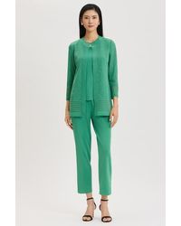 Ming Wang - Heritage Burnout Medallion Knit Jacket - Lyst