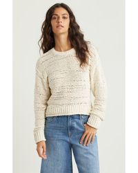 Treasure & Bond - Drop Stitch Cotton Crewneck Sweater - Lyst