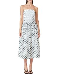 Endless Rose - Polka Dot Strapless A-Line Dress - Lyst