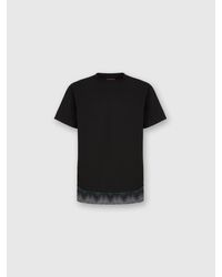 Missoni - Short Sleeve T-Shirt With Irregular Zigzag Insert - Lyst