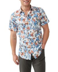 Rodd & Gunn - Oyster Cove Sport Fit Floral Short Sleeve Cotton Button-up Shirt - Lyst